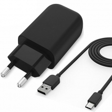 Сетевое зарядное устройство адаптер + кабель USB Tуpe-C Black