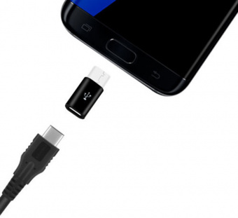 MicroUSB на Type-C - Black переходник