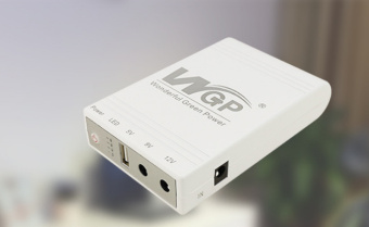 ДБЖ для роутера, повербанк MINI DC UPS WGP 5V-9V-12V, 10400mAh
