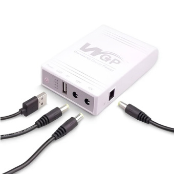 ДБЖ для роутера, повербанк MINI DC UPS WGP 5V-9V-12V, 10400mAh